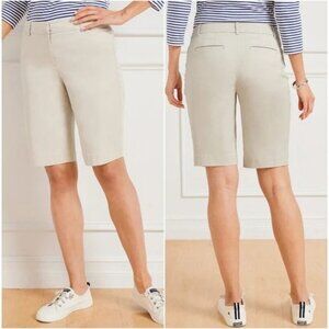 Talbots Beige Chino Bermuda Perfect Short Womens 10 NWT 34"W x 10.5"IN
